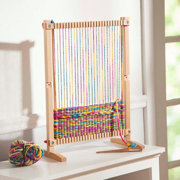 NEW Melissa & Doug Crafting Waving Loom Knitting Kids Craft Frame STEM TOY Monte - Picture 3 of 8